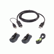 ATEN 2L-7D02UHDPX4 Kit de câbles KVM USB universels et sécurisés de 1,8 M