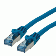 Cordon ROLINE S/FTP(PiMF) Cat.6A / 10 Gigabit, LSOH, Component Level, bleu, 0,5 m_0