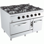 Cuisinière à gaz 6 brûleurs avec four à gaz - 1200x900x900 mm - P7178.3025