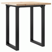 Décoshop26 - Table de salle à manger design industriel 70 x 70 x 75,5cm bois de pin massif et acier DEC036793 - acier 3000261403401