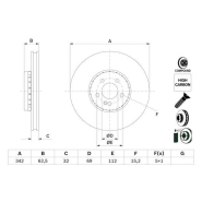 Disque de frein Bosch 0986479H41 - Avant - ventilé - boîte de 1 disque Disque de frein Bosch 0986479H41 - Avant - ventilé - boîte de 1 disque