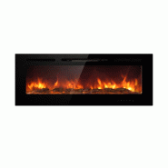 Divina Fire Cheminée Électrique Cheminée Murale Encastrable Chicago L101,6Xp14Xh54,6 - noir 8056157804796