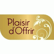 Étiquette cadeau adhésive - Plaisir d'offrir or romantique 32x15mm - par 500