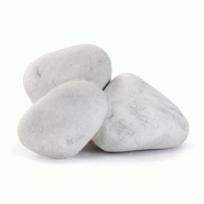 Galet 200/400 Carrare - Blanc - Décoratif pour Aménagement Paysagé