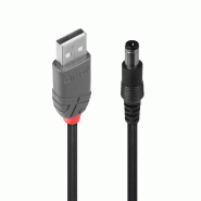 Lindy 70267 Câble adaptateur USB A M - DC 5,5/2,5mm M 1,5m - 70267