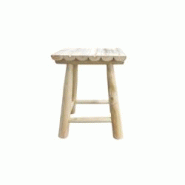 Möbilia Tabouret | En teck | Assise carrée | Naturel | L 30 x P 30 x H 45 cm - beige Bois massif 11020031 Möbilia Tabouret | En teck | Assise carrée | Naturel | L 30 x P 30 x H 45 cm - beige Bois massif 11020031
