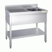 Plonge inox 1400x600mm avec 1 bac à droite et égouttoir à gauche PREMIUM - GOLDINOX - inox 3701770815791 Plonge inox 1400x600mm avec 1 bac à droite et égouttoir à gauche PREMIUM - GOLDINOX - inox 3701770815791