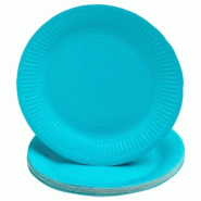 ProNappe Pro Nappe - Réf. 79216i - 20 Assiettes - diamètre 23 cm - carton - turquoise - 3281510792167