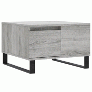 VidaXL Table basse sonoma gris 55x55x36,5 cm bois d'ingénierie Modèle Flex Panorama Advance - 830770
