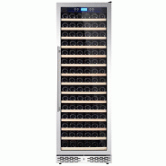 Cave à vin professionnelle noire vitrée cadre gris - 171 bouteilles | GGM - WKM450ES-1N