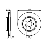 Disque de frein Bosch 0986478793 - ventilé intérieur - boîte de 2 disques - arrière - 5 trous Disque de frein Bosch 0986478793 - ventilé intérieur - boîte de 2 disques - arrière - 5 trous