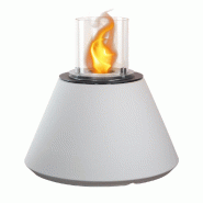 Divina Fire Cheminée au bioéthanol braséro de jardin au sol pour intérieur extérieur STROMBOLI Blanc Perle d.60 x h56 - blanc 8056157806080