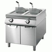 Friteuse électrique 21+21 litres sur coffre avec portes 800x1100x870 mm - VIRTUS - 4068875007490