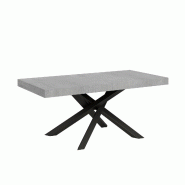 Itamoby Table Extensible 200/304X90 Cm Volantis Béton Avec Pieds Anthracite - gris VE200TAVLTALL-CM-AN