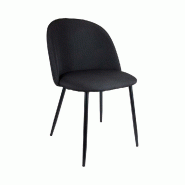 Pack 4 chaises Supra-tek polyester  52x50x78cm noir