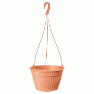 Prosperplast - Jardinière suspendue TERRA 8,5 L - 29x29x18 cm, coloris Terre cuite - orange plastique polypropylène ZA4273