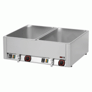 RM GASTRO Bain marie électrique 2x GN 1/1 - 150 TOP avec vidange REDFOX - BMV 2115 - REDFOX - 0615402306799