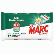 Serpillières antibactériennes jetables St Marc - par 20 - éliminent 99.9% des bactéries - ultra résistantes
