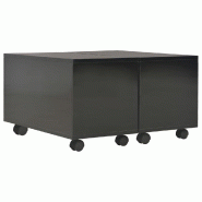 VidaXL Table basse Noir brillant 60x60x35 cm Bois d'ingénierie Modèle Atlas Infinite Plus - 283722