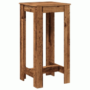 VidaXL Table de bar vieux bois 51x50x103,5 cm bois d'ingénierie Modèle Boréal Essence Pro - 854407