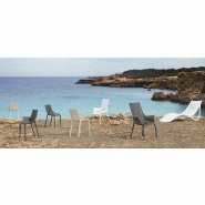 Lot de chaises - Monobloc, empilable, ergonomique - Ibiza