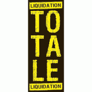 Affiche liquidation totale 82x30 cm - noir et jaune - papier