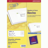 AVERY 560 étiquettes Jet d'encre blanches, format 99,1 x 38,1 mm (40 feuilles A4 / cdt) - 3266550270141