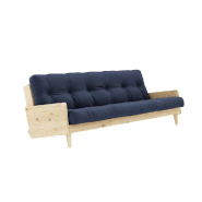 CANAPÉ 3 PLACES CONVERTIBLE INDIE STYLE SCANDINAVE FUTON BLEU MARINE COUCHAGE 130*190 CM.