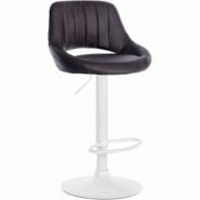 CLP Tabouret de bar Milet en similicuir Marron/Blanc - marron polyester 322424 CLP Tabouret de bar Milet en similicuir Marron/Blanc - marron polyester 322424