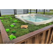 Container jacuzzi - habillage sur-mesure en conteneur Eurobox