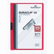 Couverture DURABLE rouge (A4 - PVC) - bleu papier 4005546210308 Couverture DURABLE rouge (A4 - PVC) - bleu papier 4005546210308