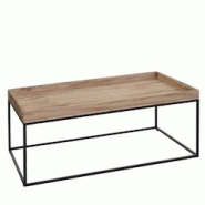 Décoshop26 - Table basse table d'appoint en bois et métal 46x110x60 cm couleur naturelle 04_0008432 - 3000262561100 Décoshop26 - Table basse table d'appoint en bois et métal 46x110x60 cm couleur naturelle 04_0008432 - 3000262561100