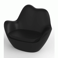 Fauteuil lounge in & out SABINAS  - noir