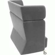 Fauteuil Softline Basket- 1 place - Feld Gris 620, Haut