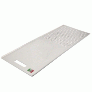 Giemme Spoleto Planche perforée pour pizza au mètre 33 × 80 cm en aluminium anodisé - gris aluminium A-M-F-33080-A