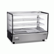 GOLDINOX Vitrine de comptoir chauffante 160 Litres - noir inox 3701770824823