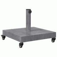 Helloshop26 - Base de parasol carrée usage extérieur 45 x 45 x 31,5 cm superbe maintien moderne en acier gris foncé 02_0058932 - gris Bois massif 3