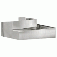 Helloshop26 - Cache-pot de jardin 100 x 100 x 50 cm design moderne extérieur robuste en acier inoxydable argent 02_0052229 - inox 3000237311433