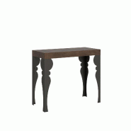 Itamoby Console Extensible 90X40/196 Cm Paxon Small Noyer Structure Anthracite - marron VE196COPXNFOL-NC-AN