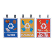 Lot de 3 panneaux tri sélectif Lot de 3 panneaux tri sélectif