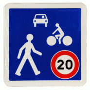 Panneau B52 - Entrée dans une zone de rencontre Panneau B52 - Entrée dans une zone de rencontre