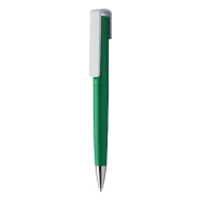 Stylo à bille twist en plastique - large clip pour impression - encre bleue - couleur verte Stylo à bille twist en plastique - large clip pour impression - encre bleue - couleur verte