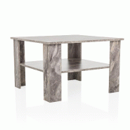 Table d'appoint / table basse / table de salon BISMO aspect marbre gris hjh LIVING - gris multi-matériau 928010