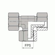 Té femelle tournant NPSM x femelle tournant NPSM x femelle tournant NPSM - Cône 60° - 1"1/4'