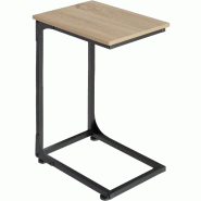 Tectake Table d’appoint Erie 40x30x63cm - Bois clair industriel, Chêne Sonoma - 404456 - marron Bois massif 404456