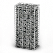 Vidaxl panier de gabion avec couvercle fil galvanisé 100 x 50 x 30 cm 141039