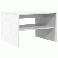 VidaXL Table basse Blanc 60 x 50 x 40 cm Bois d'ingénierie Modèle Atlas Office Panorama - 8000268