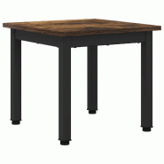 VidaXL Table basse Chêne Fumé 40 x 40 x 36 cm Bois d'ingénierie Modèle Helios Ovale - 892538