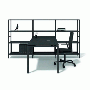 Bureau Prepsto - individuel avec 12 étagères métalliques - plateau mélaminé 18 mm - dimensions 120/140/160/180/200 x 80 cm - Garantie 3 ans Bureau Prepsto - individuel avec 12 étagères métalliques - plateau mélaminé 18 mm - dimensions 120/140/160/180/200 x 80 cm - Garantie 3 ans