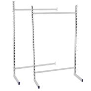 Châssis en L pour stockage de bacs - structure modulable avec montants perforés et options tablettes_1